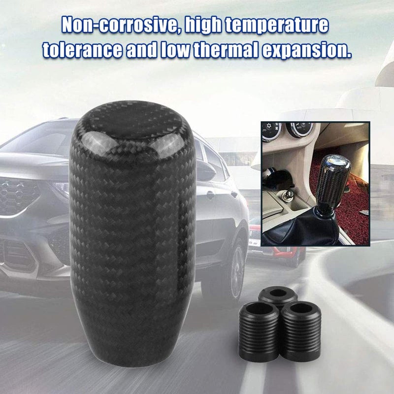 RYANSTAR RACING RYANSTAR Universal Gear Shift Style Knob,Car Modified Carbon Fiber Stand Head Manual Transmission Shift Lever Knob Head Wave Stick Shift Knob - Image 4